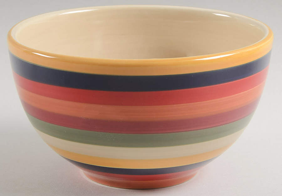 Ciao II Striped Coupe Cereal Bowl by Artimino-1