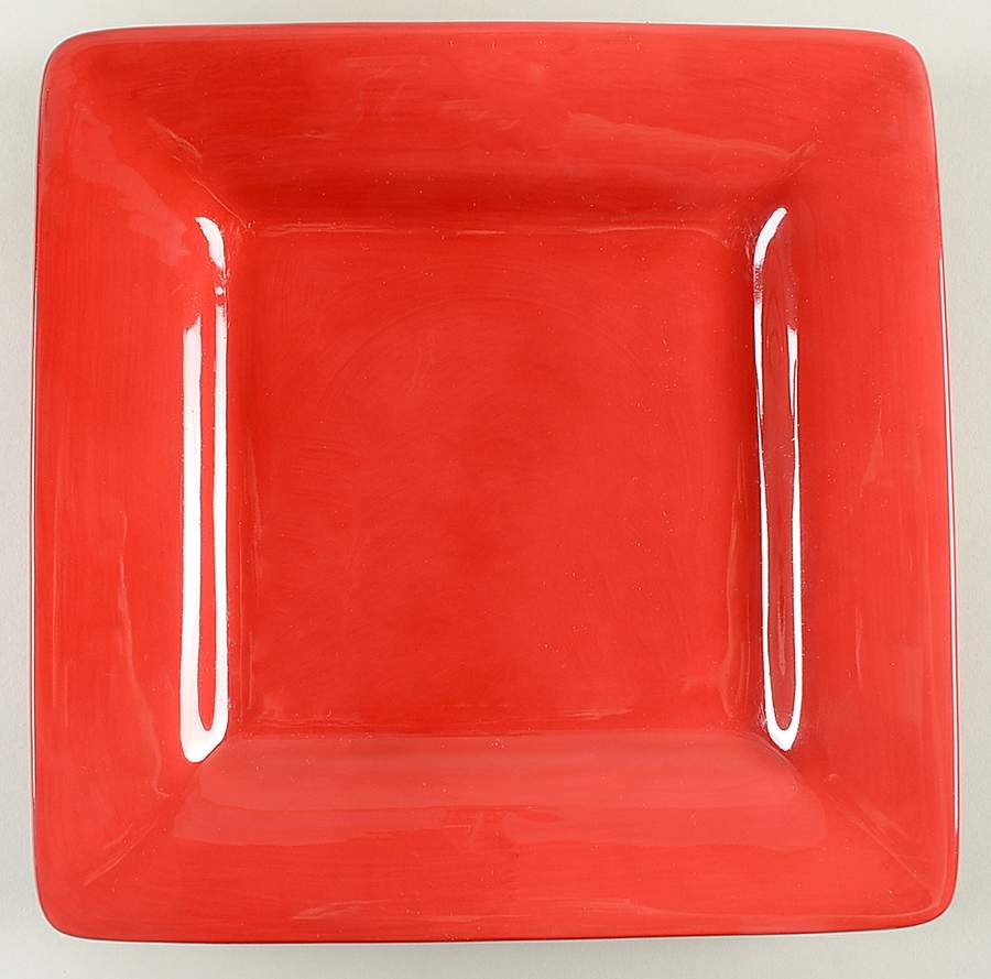 Ciao II Red Square Salad Plate by Artimino-1