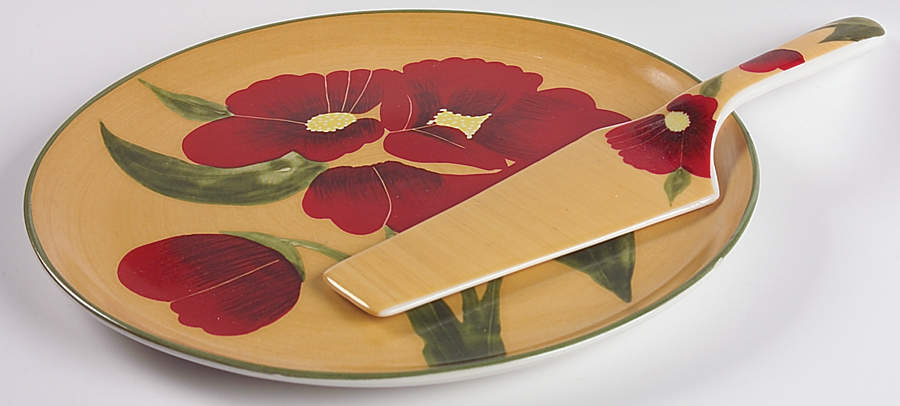 Fleur Rustique Cake Plate and Server (Boxed Set) by Ambiance-1