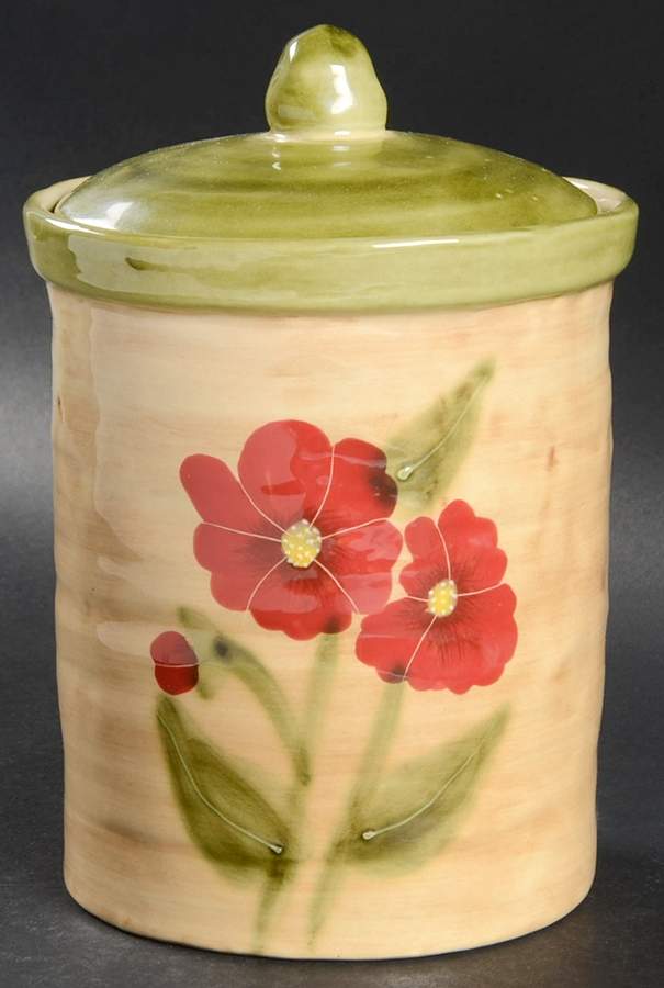 Fleur Rustique Medium Canister & Lid by Ambiance-1