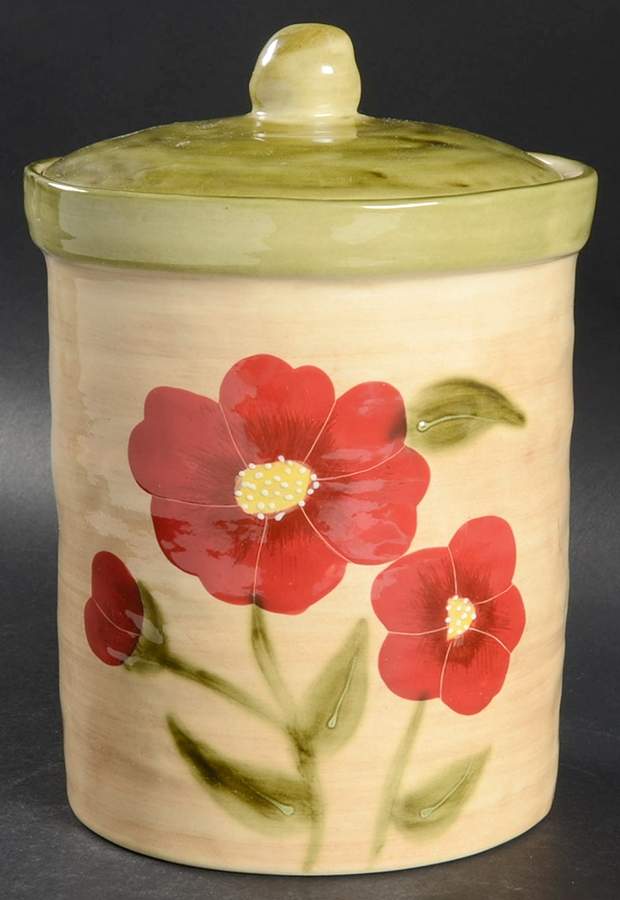 Fleur Rustique Large Canister & Lid by Ambiance-1