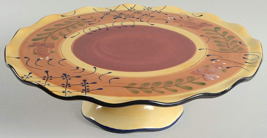 Romance 12" Diameter Pedestal Cake Stand by Ambiance-1
