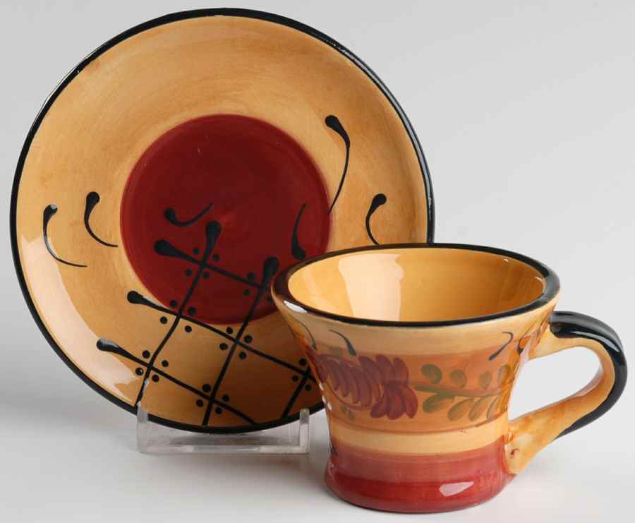 Romance Espresso Cup and Saucer Set by Ambiance-1