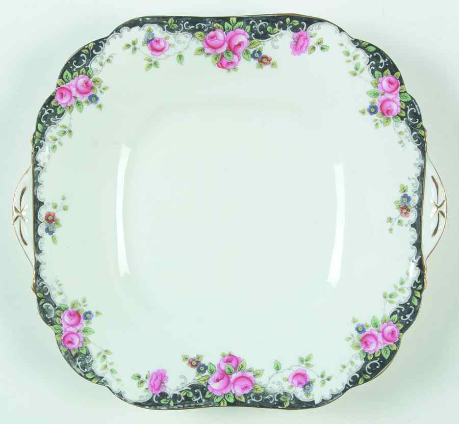8929 Square Handled Cake Plate by John  Aynsley & Sons-1