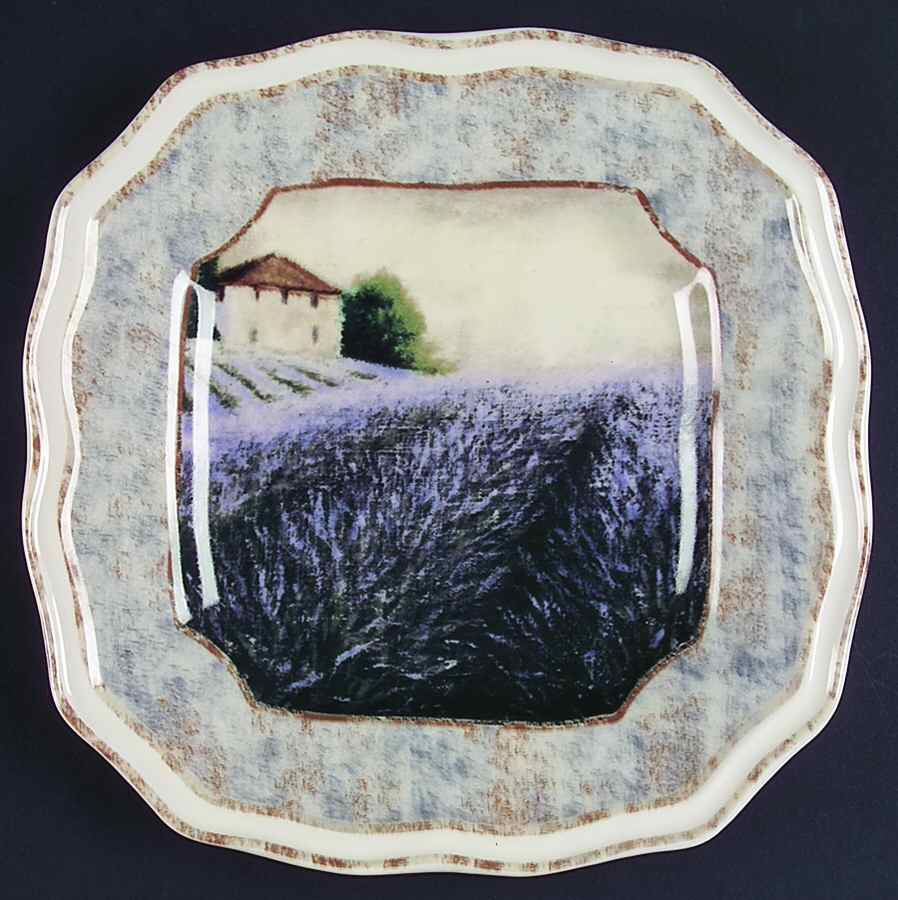 Lavender Field Salad Plate by 222 Fifth (PTS)-1