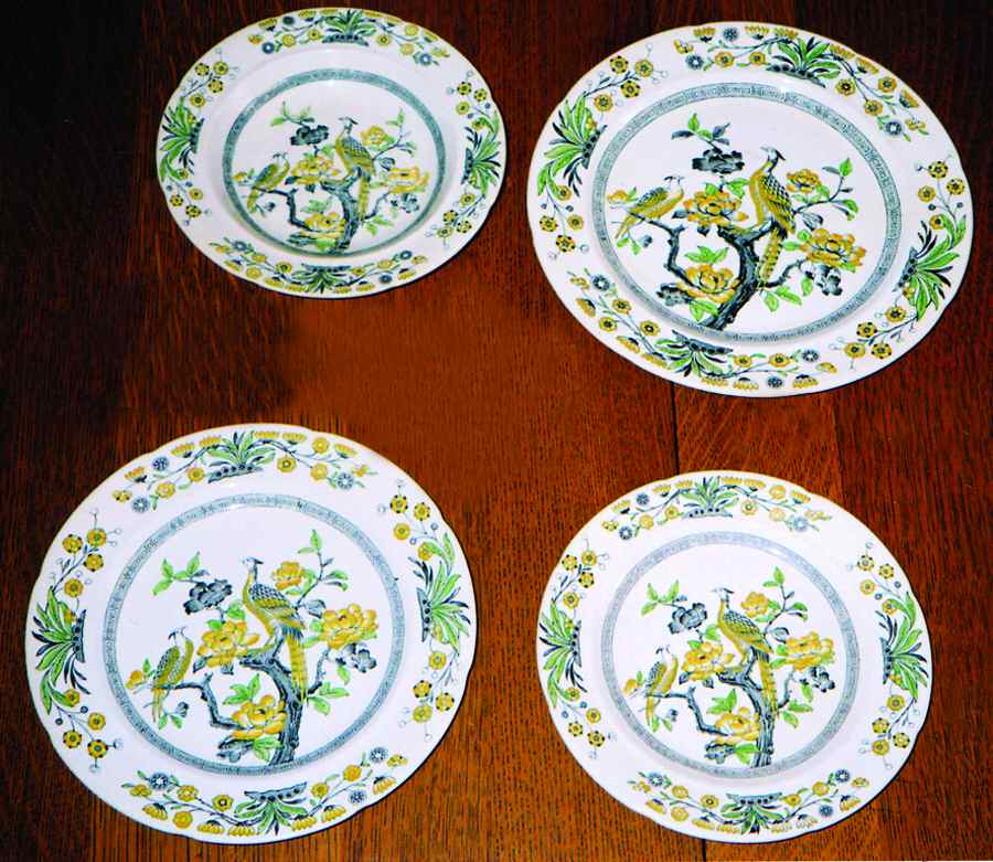 Asiatic Birds Green Multicolor Dinner Plate by Ashworth Bros-1