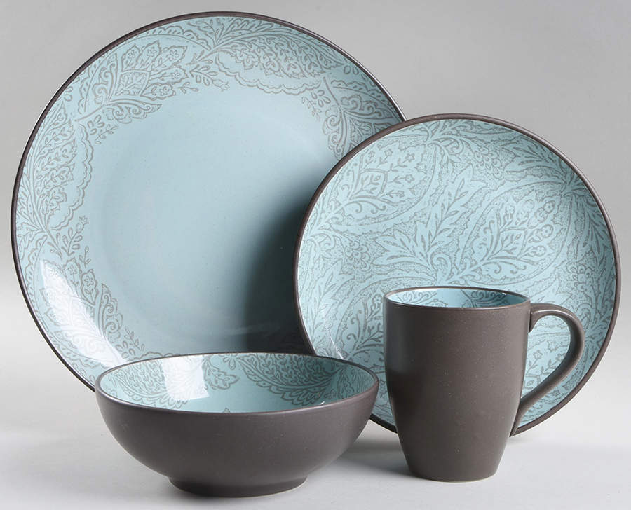 Chandi Blue 4 Piece Place Setting by 222 Fifth (PTS)-1