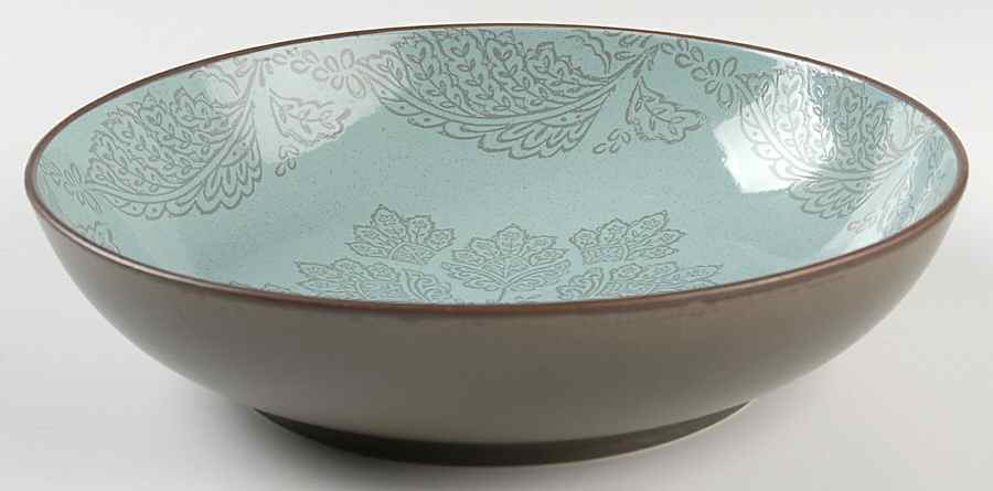 Chandi Blue 10" Round Vegetable Bowl by 222 Fifth (PTS)-1