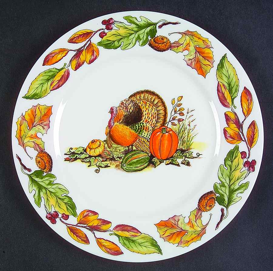 Pilgrims Harvest Salad Plate by American Atelier-1