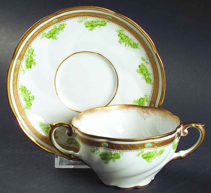 14159 Flat Bouillon Cup & Saucer by John  Aynsley & Sons-1