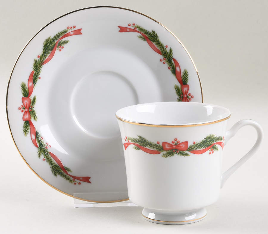 ATT1 Footed Cup & Saucer Set by All the Trimmings-1