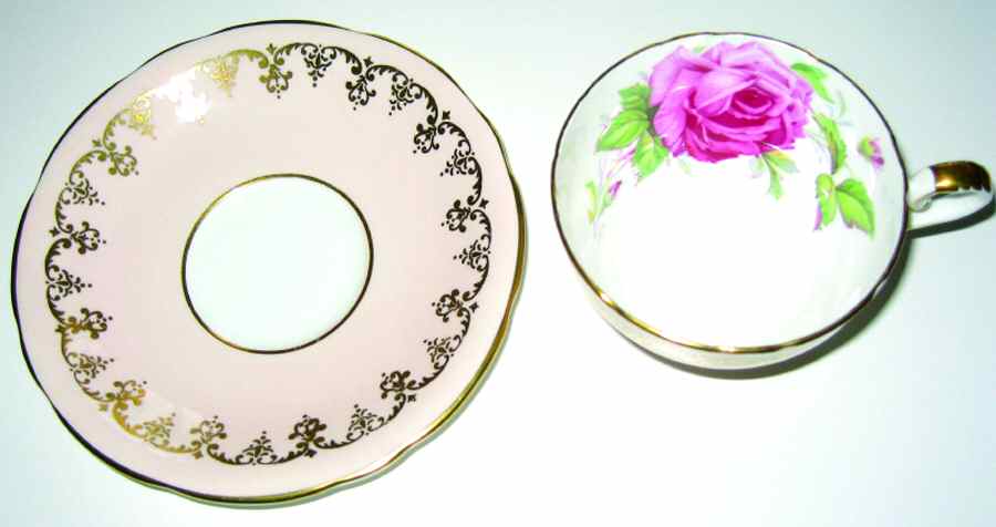 C907 Footed Cup & Saucer Set by John  Aynsley & Sons-1