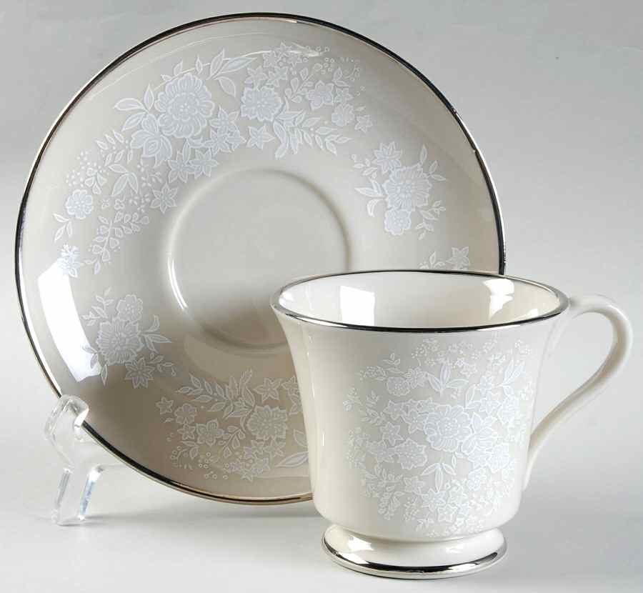 Chateau Rose Footed Cup & Saucer Set by Alvin-1