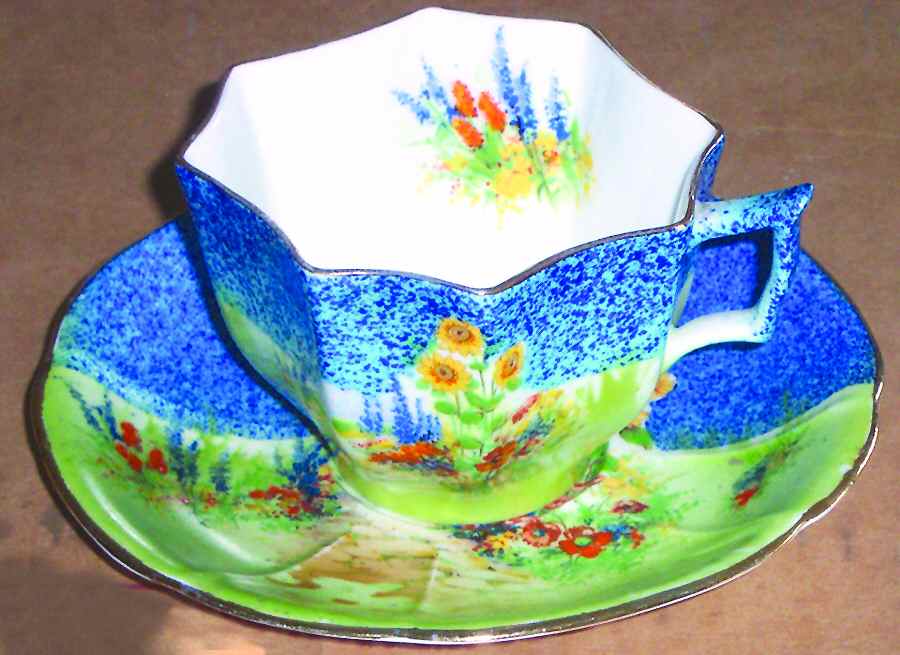 9873 Footed Cup & Saucer Set by Atlas (England)-1