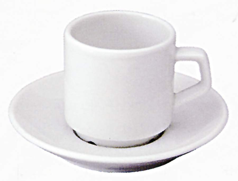 Martinique Flat Demitasse Cup & Saucer Set by Apilco-1