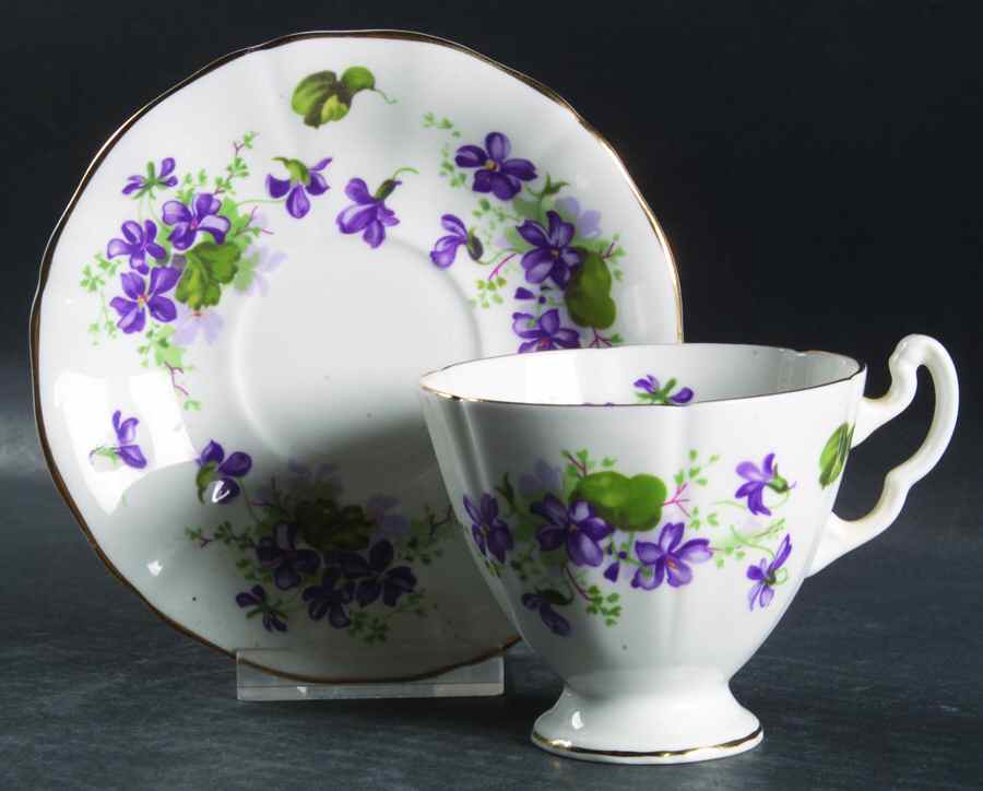 H899 Footed Cup & Saucer Set by Adderley-1