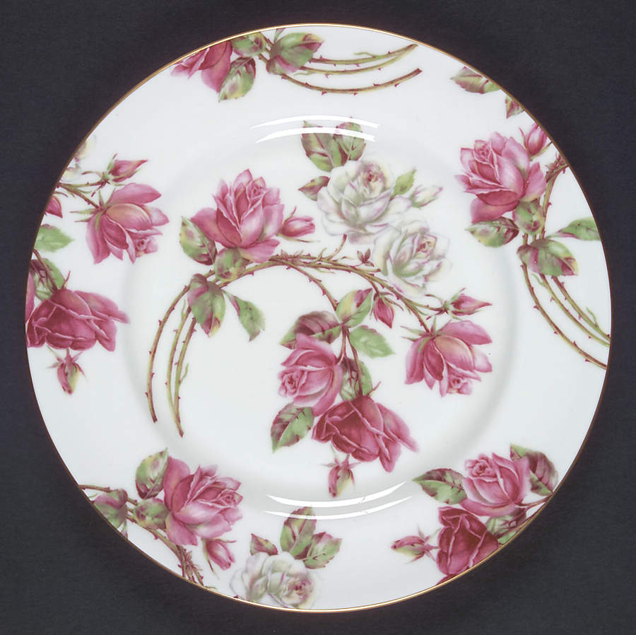 Elizabeth Rose (Smooth) Salad Plate by John  Aynsley & Sons-1