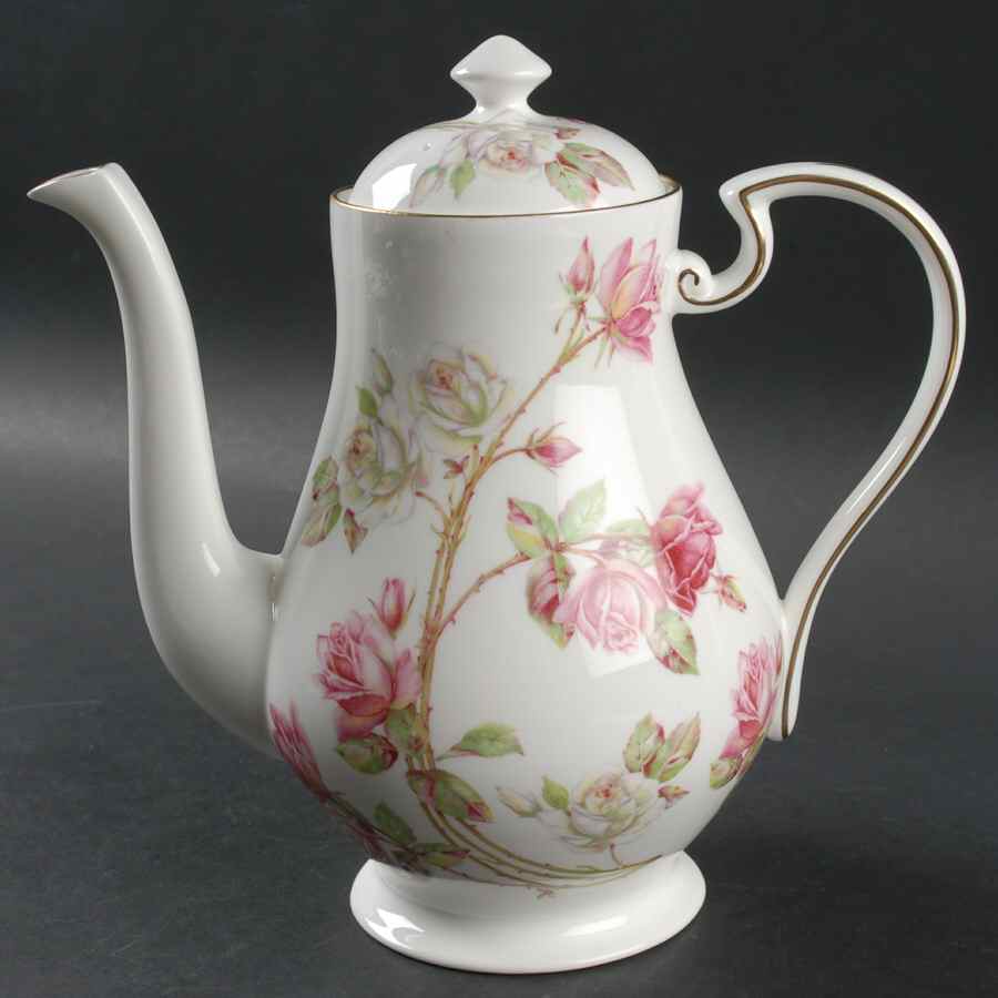 Elizabeth Rose (Smooth) Coffee Pot & Lid by John  Aynsley & Sons-1