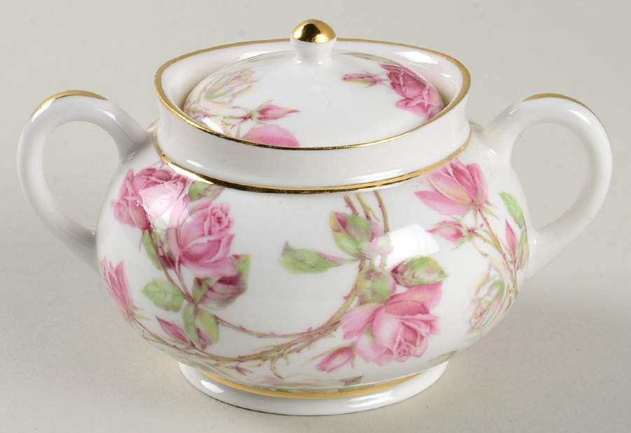Elizabeth Rose (Smooth) Mini Sugar Bowl & Lid by John  Aynsley & Sons-1
