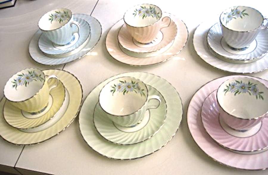 H614 Footed Cup & Saucer Set by Adderley-1