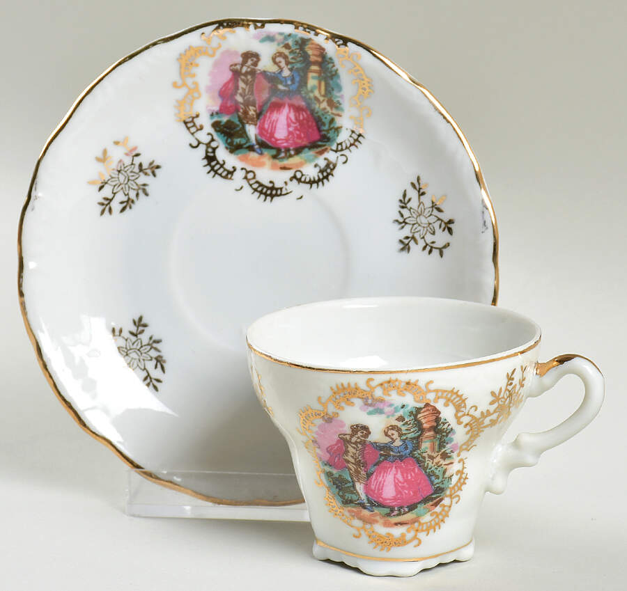 1146-2303 Flat Demitasse Cup & Saucer Set by Arnart-1