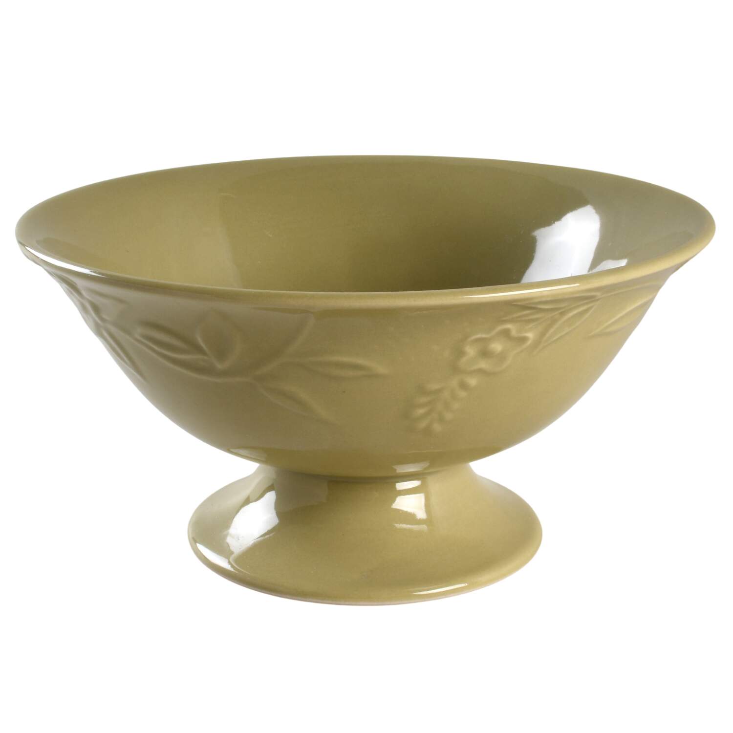 Rosemoor Green 10" Pedestal Fruit Bowl by Laura Ashley-1