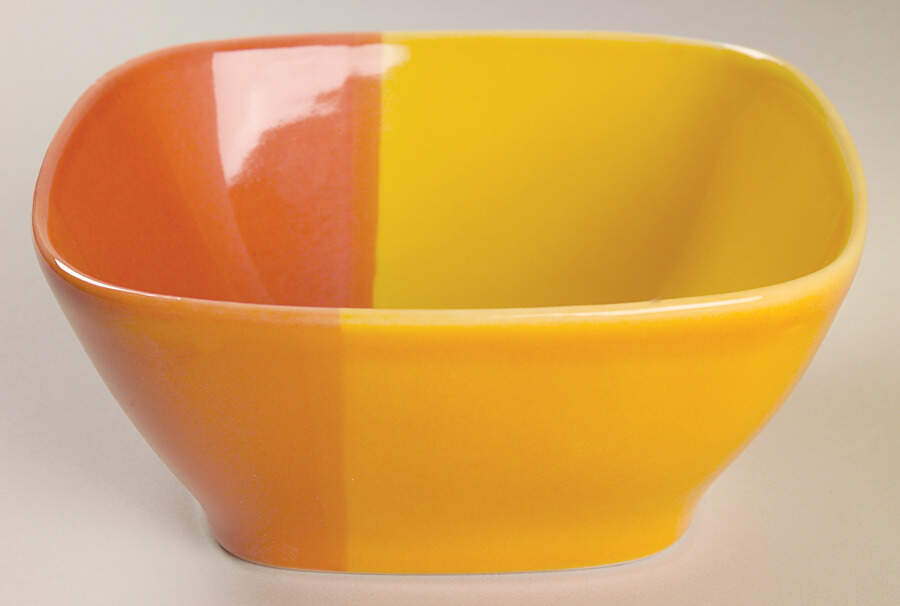 Color Blocks Red Yellow Soup/Cereal Bowl by 222 Fifth (PTS)-1