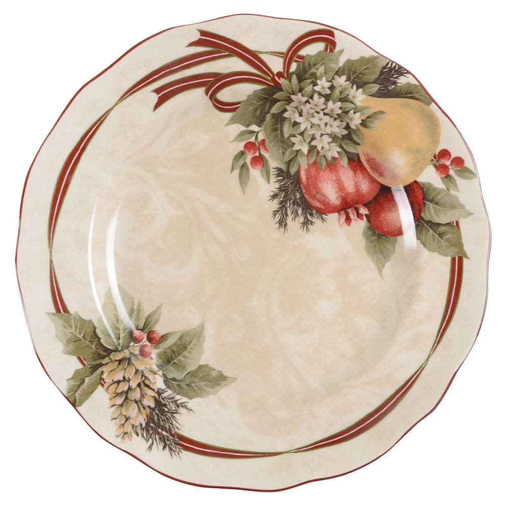 Yuletide Celebration Dinner Plate by 222 Fifth (PTS)-1