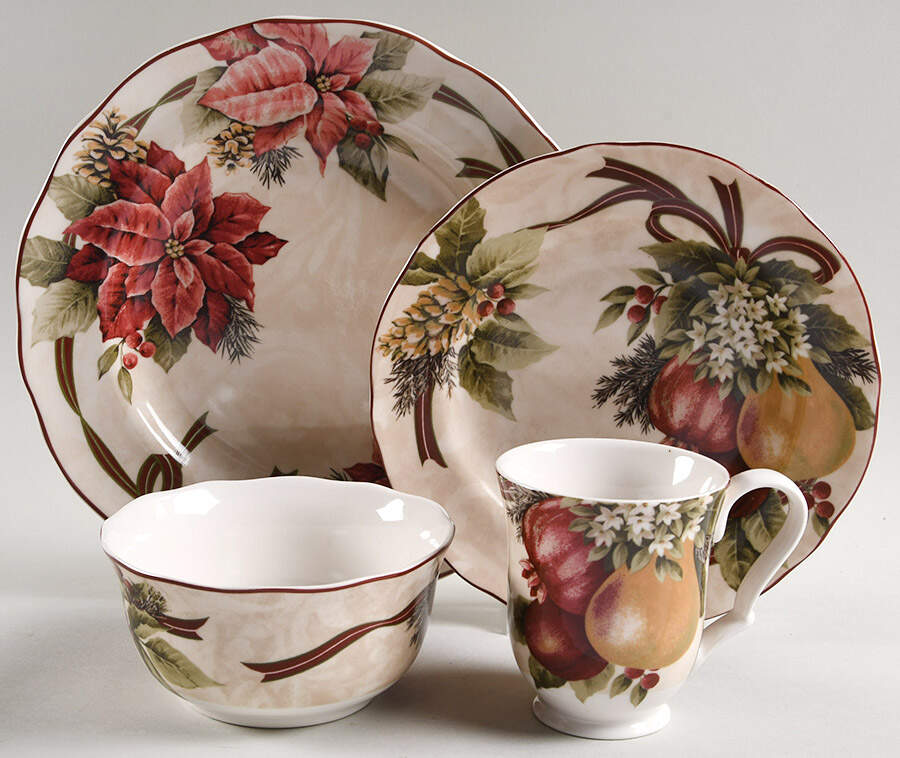 Yuletide Celebration 4 Piece Place Setting by 222 Fifth (PTS)-1
