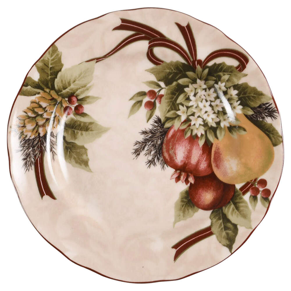Yuletide Celebration Salad Plate by 222 Fifth (PTS)-1