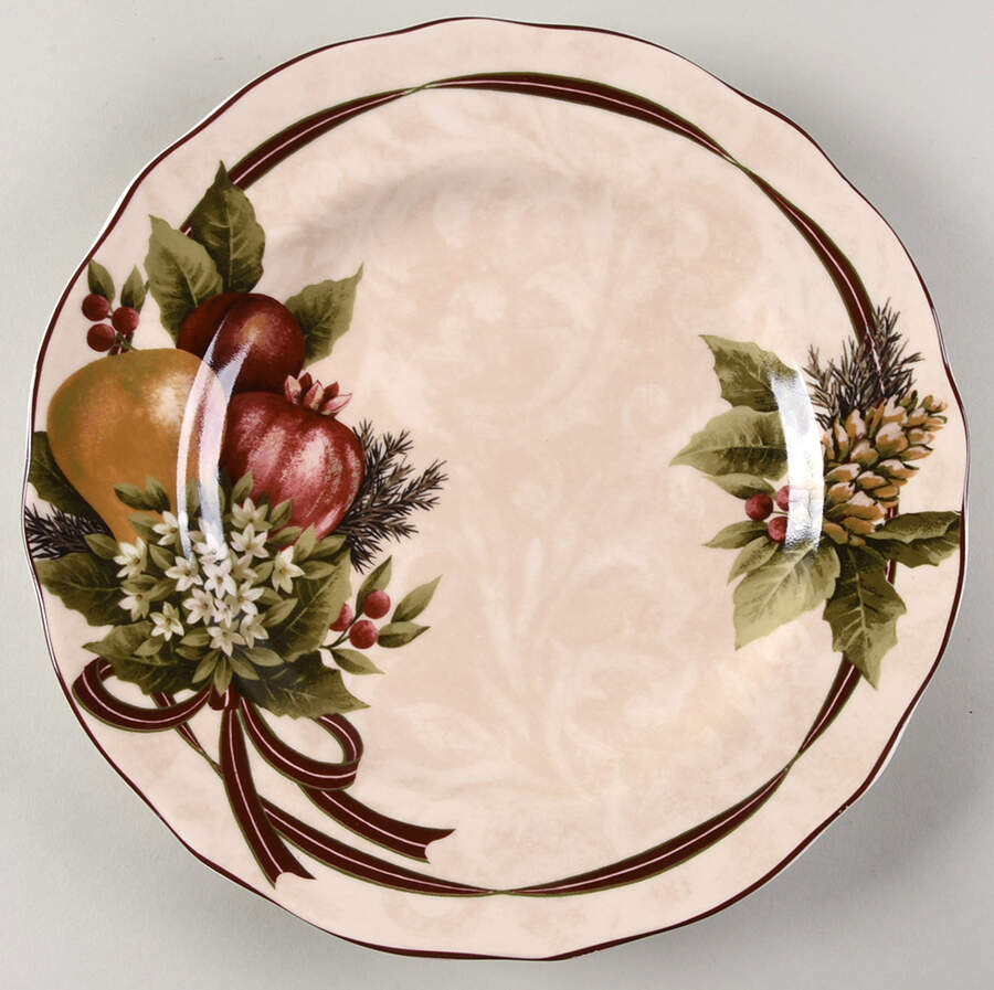 Yuletide Celebration Dinner Plate by 222 Fifth (PTS)-1