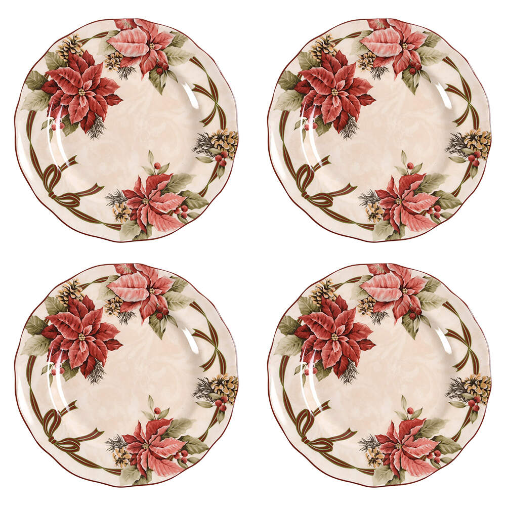 Yuletide Celebration Dinner Plate - Set of 4 by 222 Fifth (PTS)-1