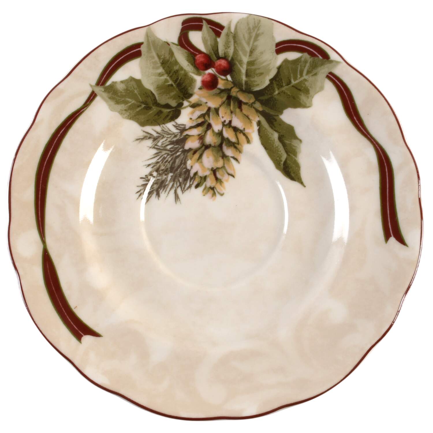 Yuletide Celebration Saucer for Footed Cup by 222 Fifth (PTS)-1
