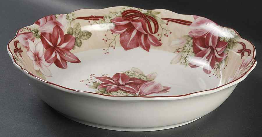 Yuletide Celebration 13" Pasta Serving Bowl by 222 Fifth (PTS)-1