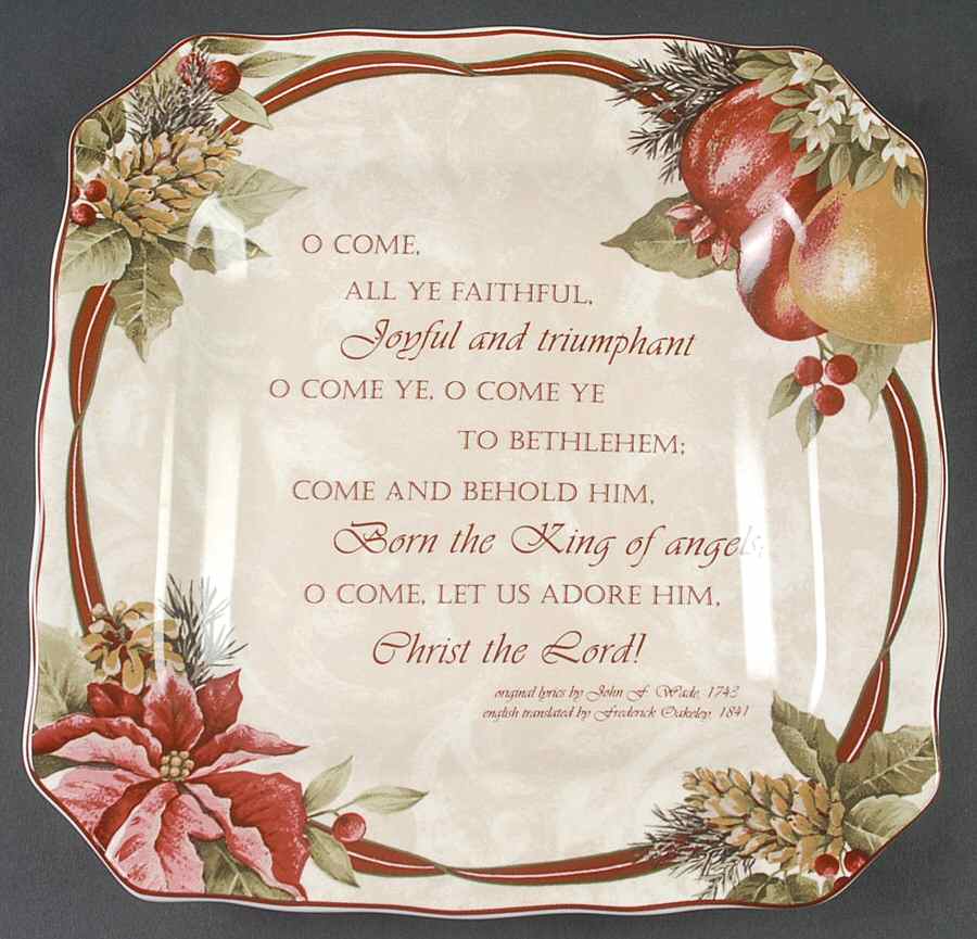 Yuletide Celebration Square Salad Plate by 222 Fifth (PTS)-1