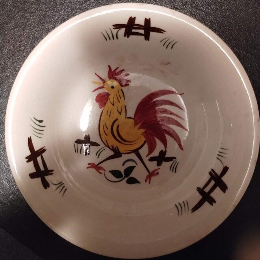 Fierce Cock Bread & Butter Plate by Adams China-1
