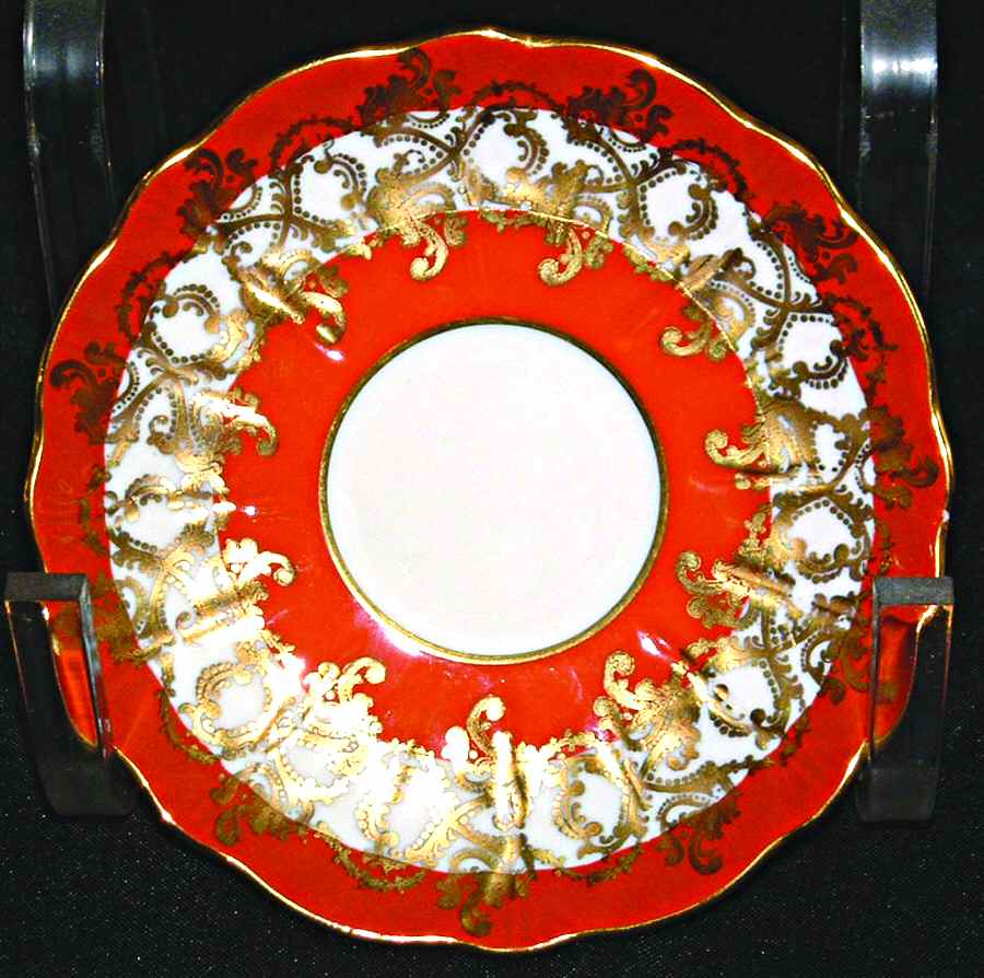 1215 Orange Saucer by John  Aynsley & Sons-1