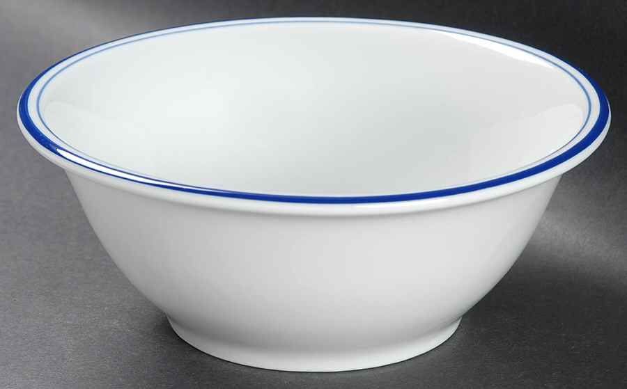 Tres Grande Blue Bands Coupe Cereal Bowl by Apilco-1