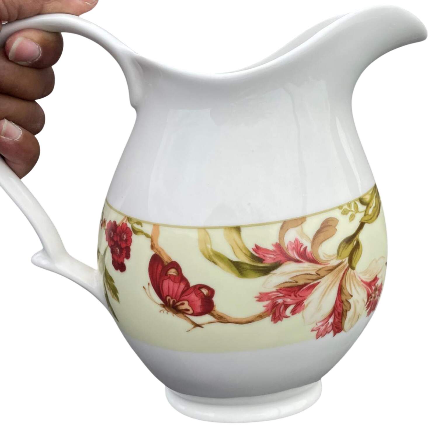 Summer Botanical Lutece Fleur Rouge 48 Oz Pitcher by 222 Fifth (PTS)-1