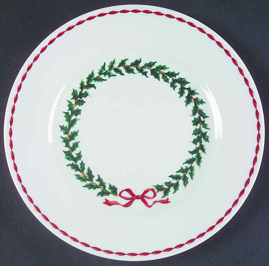 Holly Wreath Salad/Dessert Plate by Laura Ashley-1