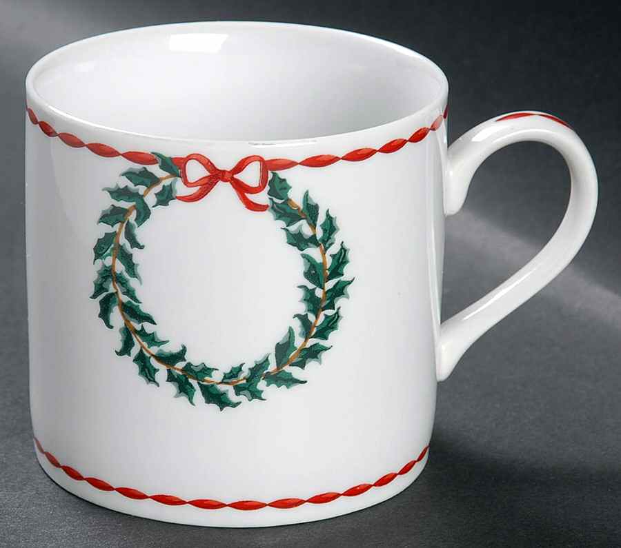 Holly Wreath Flat Cup by Laura Ashley-1