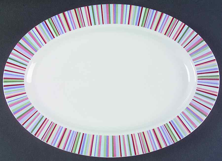 Kaleidoscope 14" Oval Serving Platter by Laura Ashley-1