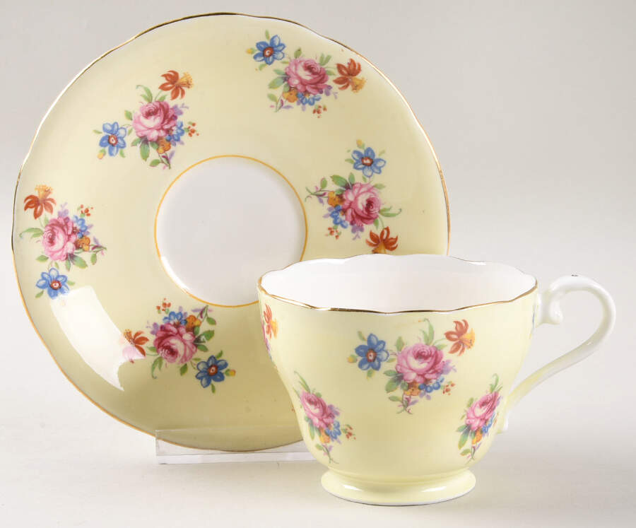 H633-5 Footed Cup & Saucer Set by John  Aynsley & Sons-1