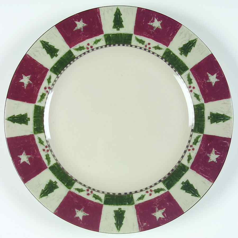Folk Santa Dinner Plate by 222 Fifth (PTS)-1