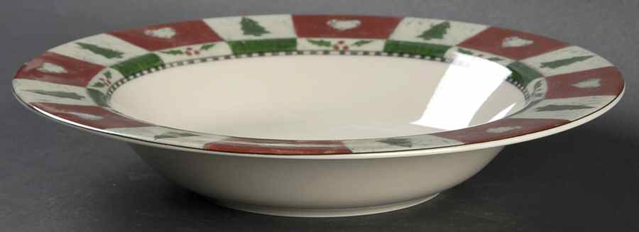 Folk Santa Large Rim Soup Bowl by 222 Fifth (PTS)-1