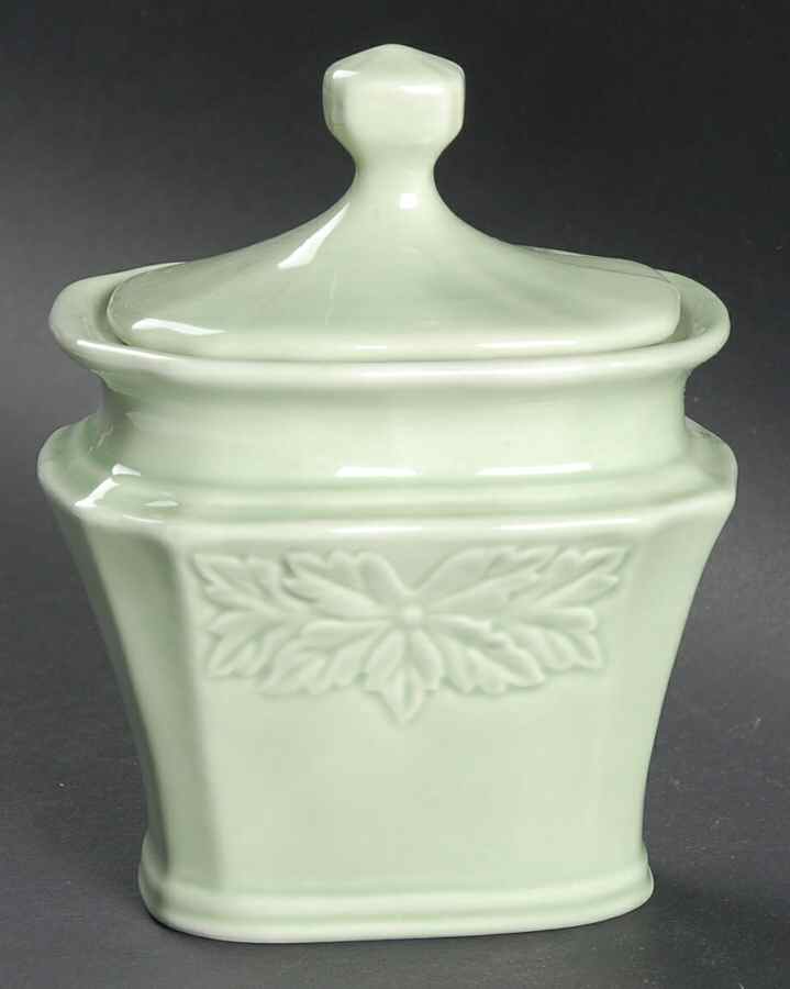 Avignon Celadon Sugar Bowl & Lid by 222 Fifth (PTS)-1
