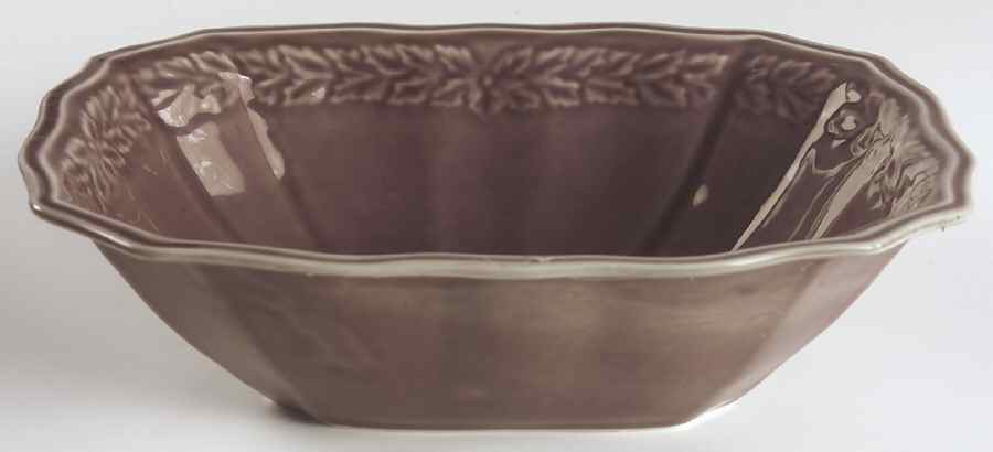 Avignon Mauve 11" Rectangular Vegetable Bowl by 222 Fifth (PTS)-1