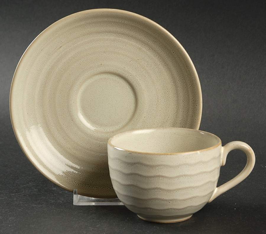 Studio Putty Flat Cup & Saucer Set by 222 Fifth (PTS)-1