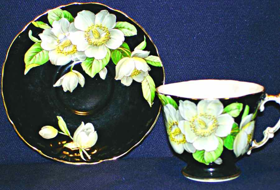 1087 Footed Cup & Saucer Set by John  Aynsley & Sons-1
