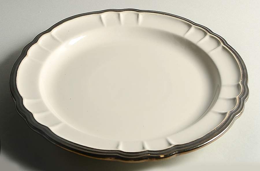 Versailles White 14" Chop Plate (Round Platter) by Ambiance-1